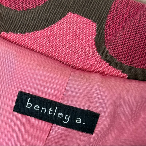 Vintage Bentley A. Retro Mod Pink Geometric Polka Dot Button Up Coat Small - Picture 14 of 16